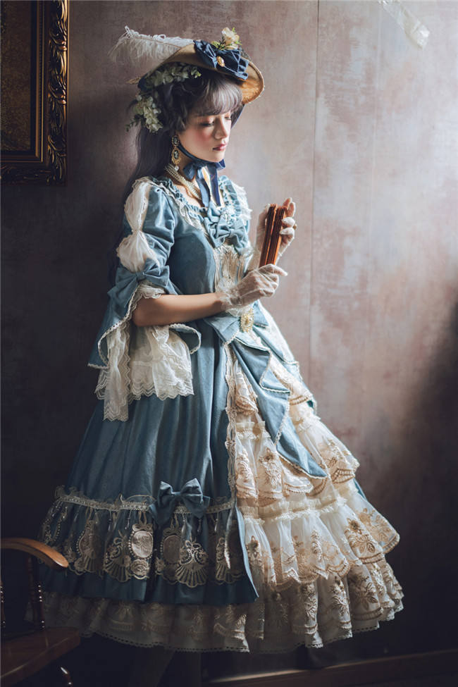 Miss Point ~ Elizabeth ~ Elegant Lolita OP Tea Party Version -Custom Tailor Available