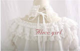 Miss Lolo~ Chiffon/Lace Lolita Hime Sleeves Blouse+Choker Set -OUT
