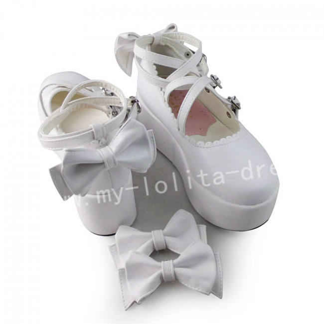 Sweet White Lolita High Platform