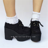 Black Dots High Platform Lolita Footwear
