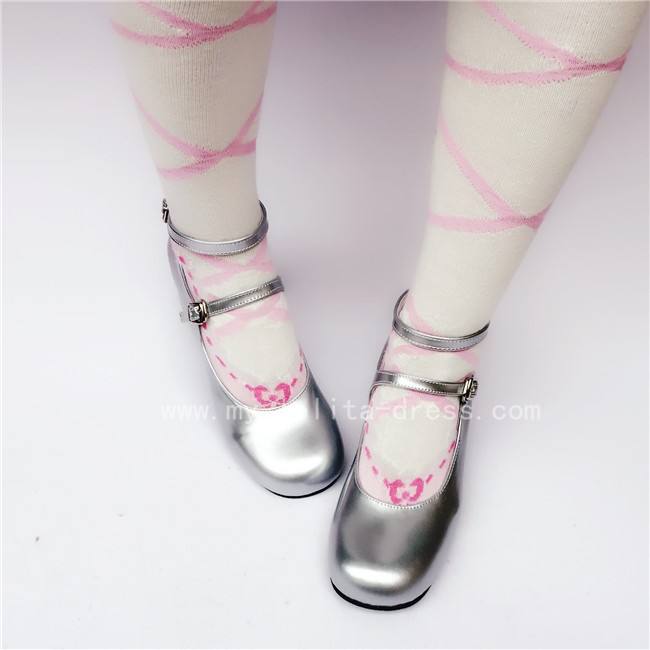 Coffee Low Heels Lolita Shoes