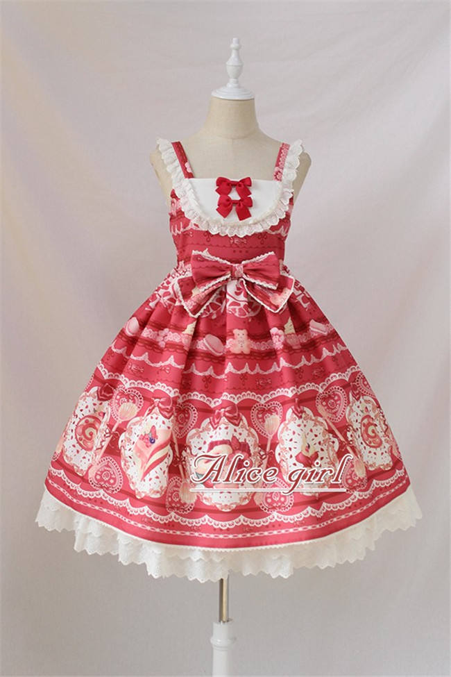 Dessert Chef~ Sweet Lolita JSK With Detachable Apron -Ready Made Light Blue Size S - In Stock