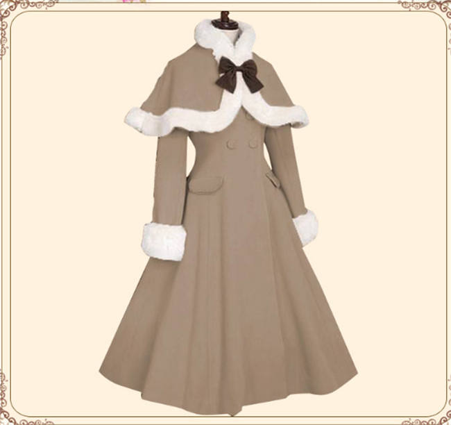 Lolita Princess Winter Double-breasted Coat&Cape