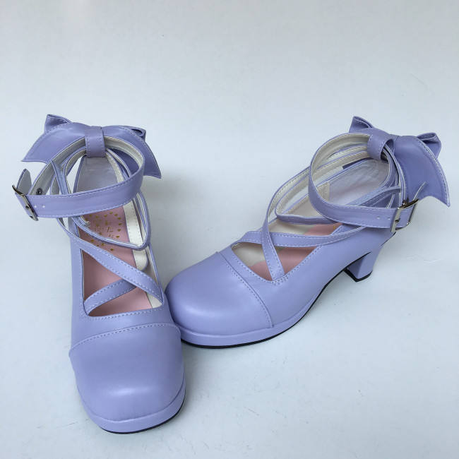 Red Bow Lolita Shoes for Girls