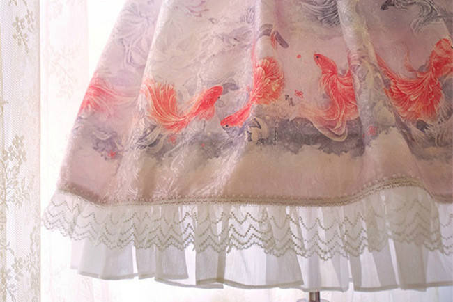 Fishes Playing Lotus Pond~ Qi Lolita JSK -Pre-order  Closed