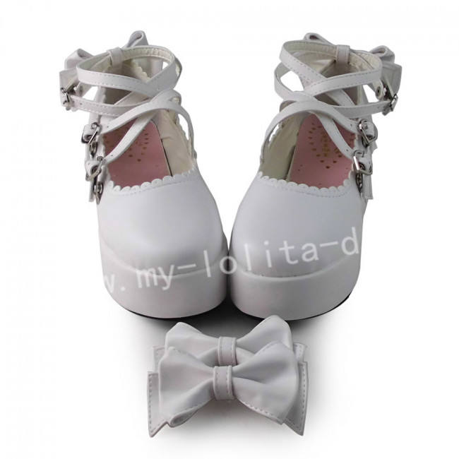 Sweet White Lolita High Platform