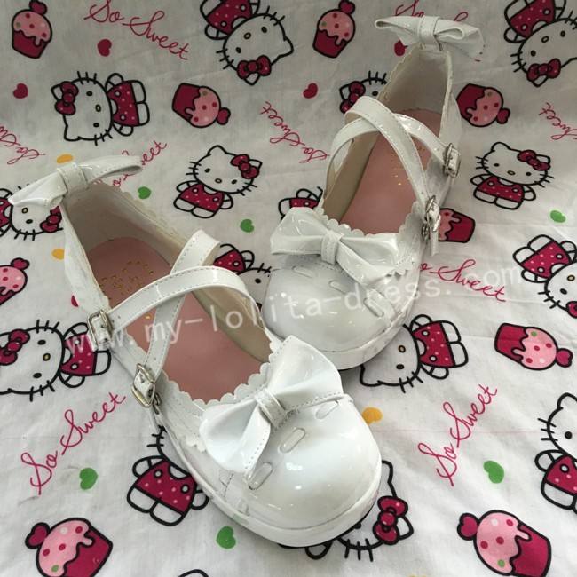 Pretty Bows Girls Lolita Flat Shoes