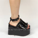 Black Gossy Lolita High Platform Sandals
