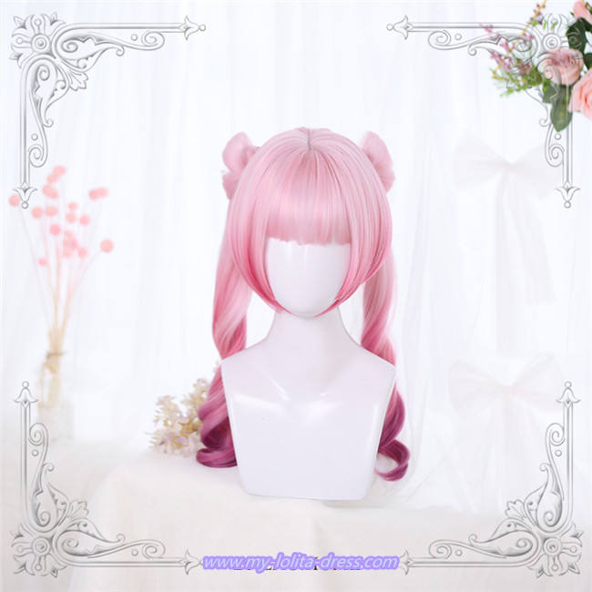 Small Fu Butterfly~Long Curls Two Ponytails Lolita Wig