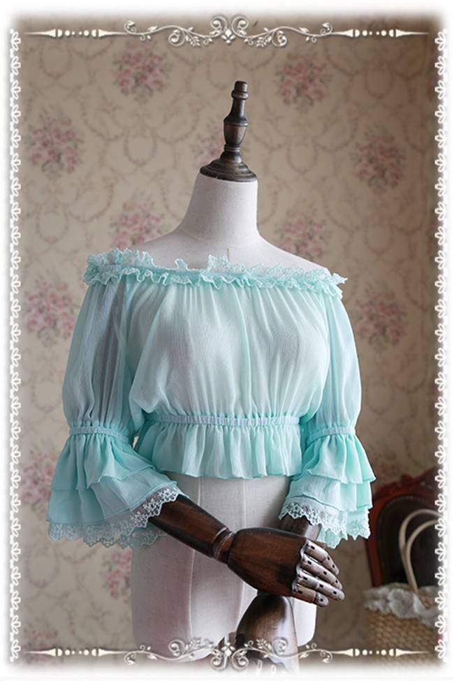 Infanta Hime Sleeves Chiffon Lolita Short Version Blouse