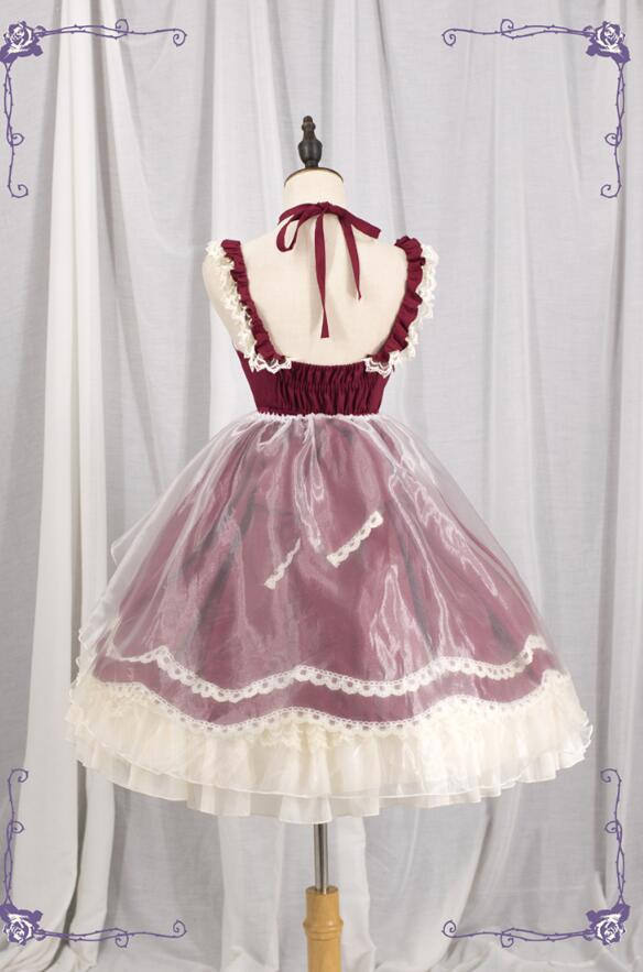 Halter Neckline Classic Lolita Jumper Dress -out