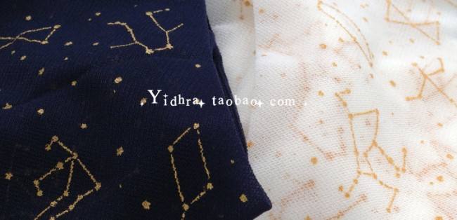 Yidhra -The Night of Galaxy- Gold-stamping Printed Lolita Tights for Summer - IN STOCK