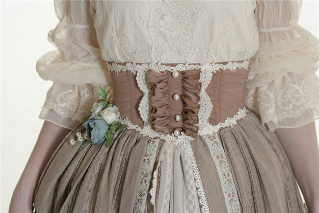 Miss Point ~ Salley Garden 2.0 Embroidery Vintage High Waist Lolita Skirt