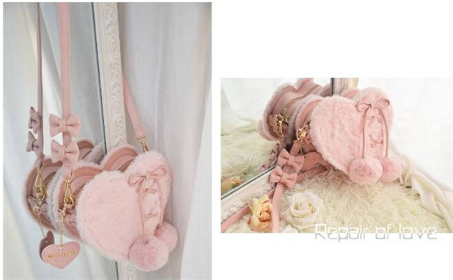 Repair of Love/Star~ Sweet Lolita Fur Hand Bag/Cross-body Bag