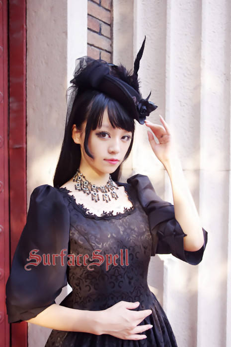 Surface Spell Lady in Black Vintage Wool Hat