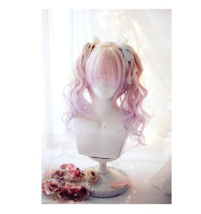 Dreamholic~ Catherine's Afternoon Tea with Cat~ Natural Bangs Lolita Wig With Two Ponytails -In Stock