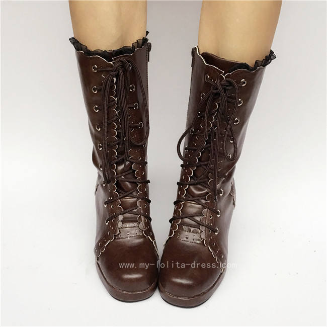 Sweet Coffee Lolita Mid-calf Boots