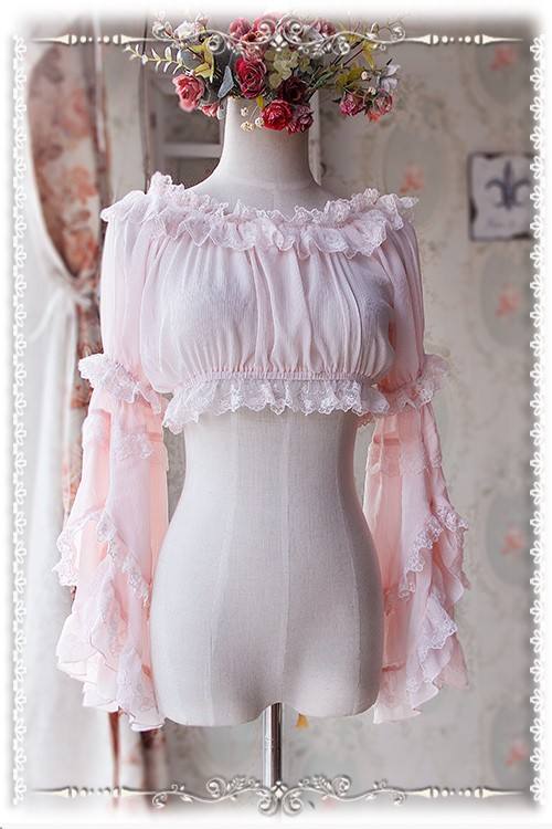 Infanta Detachable Set-in Hime Sleeves Chiffon Lolita Blouse