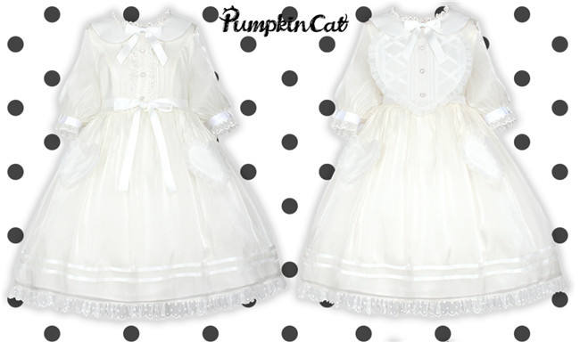 Pumpkin Cat Lolita ~Sweet Toothache~ Lolita OP -Ready made