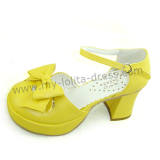 Yellow Concise Lolita Sandals
