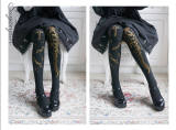 Degradation Of Tilting~120D Gold Stamping  Lolita tights
