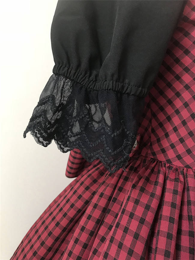 Little Devil~ Gingham Lolita Short Sleeves OP -Pre-order  Closed
