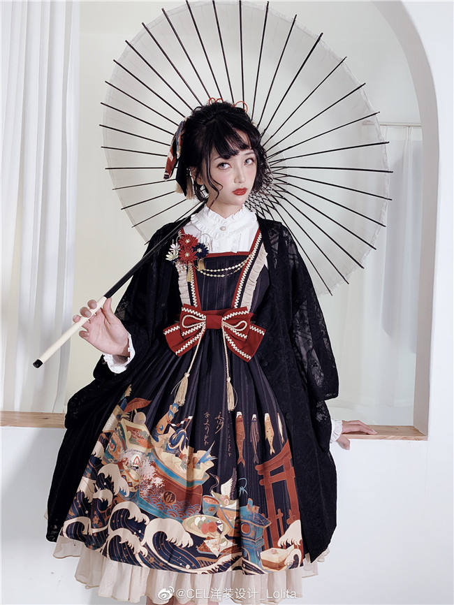 CEL Lolita ~Kaiseki Island Lolita JSK Slight High Waist -Ready Made