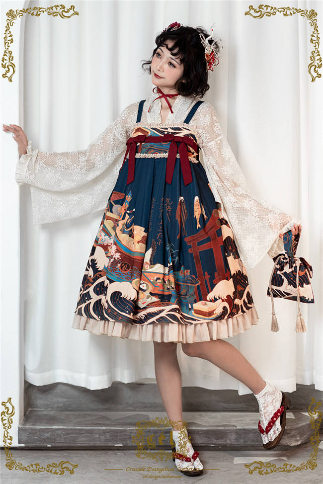 CEL Lolita ~Kaiseki Island Lolita JSK Super High Waist -Ready Made