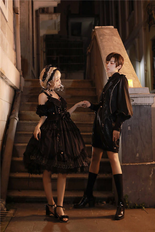 Passion Theme Dark Night and Silver Light Ouji Set/Dress -Ready Made