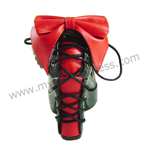 Antaina Black Red Lolita Heels Shoes