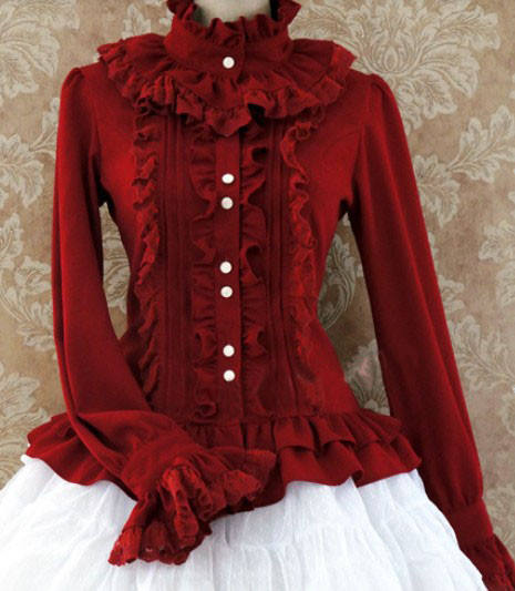 Sweet Ruffles Silk and Linen Lolita Shirt 5 Colors