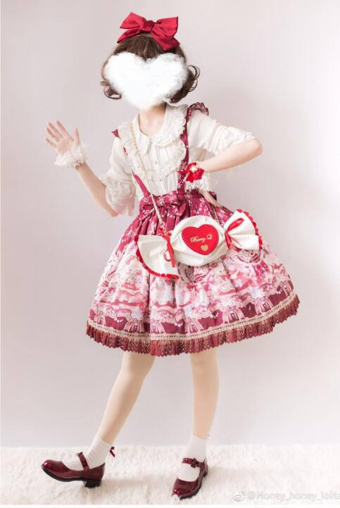 Doll and Bear Dance Series~Sweet Lolita Jumper/Skirt -Ready Made