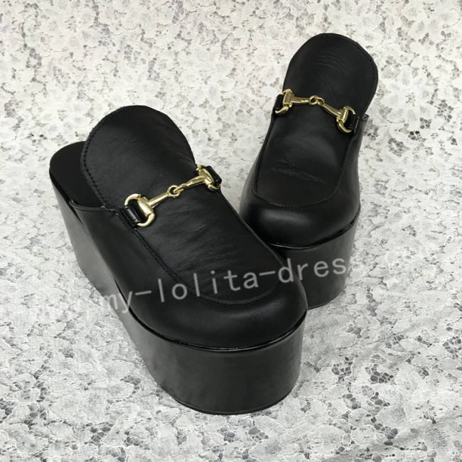 Sweet Matte Black Lolita High Platform