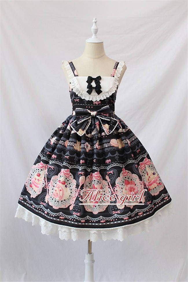 Dessert Chef~ Sweet Lolita JSK With Detachable Apron -Ready Made Light Blue Size S - In Stock