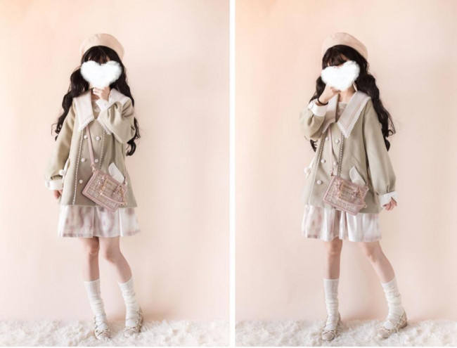 Penny House White Bear Lolita Coat -Ready Made
