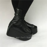 Black Matte Lolita Short Boots O