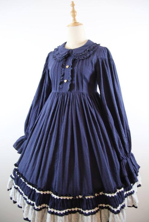 Vintage Unicolor Lolita OP + Surface Dress - Pre-order Closed