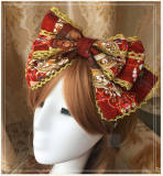 -The Garden of Paradise- Sweet Printed Lolita Headbow - 3 Colors Available