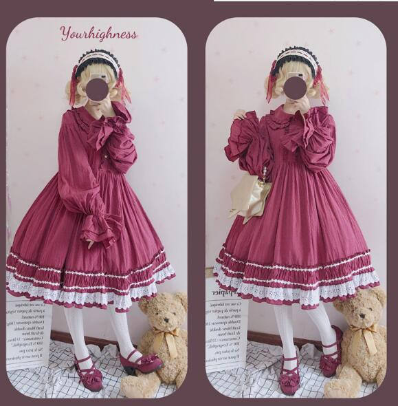 Vintage Unicolor Lolita OP + Surface Dress - Pre-order Closed
