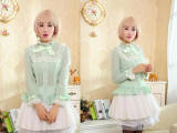 Dream of Lolita Embroidery Lace Chiffon Long Sleeves Lolita Blouse -out