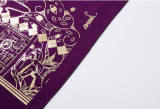Wine Imitation of Cashmere Golden Rice Lotus Gold-stamping Shawl/Scarf -Pre-order