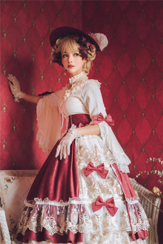 Miss Point ~ Elizabeth~ Elegant Lolita Fishbone Skirt Tea Party Version -Custom Tailor Available