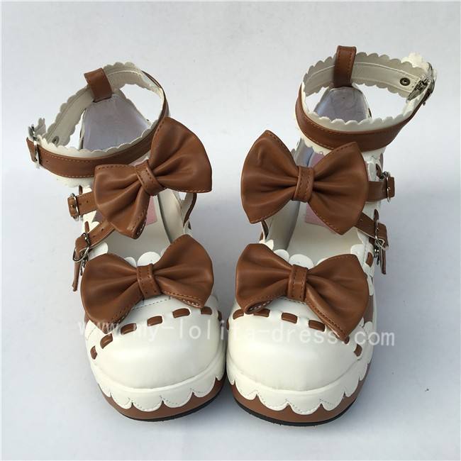 Sweet Red Whtie Lolita High Platform