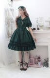 Pure Color Lolita Short Sleeves OP Dress -Middle Version/Long Version -Pre-order Closed