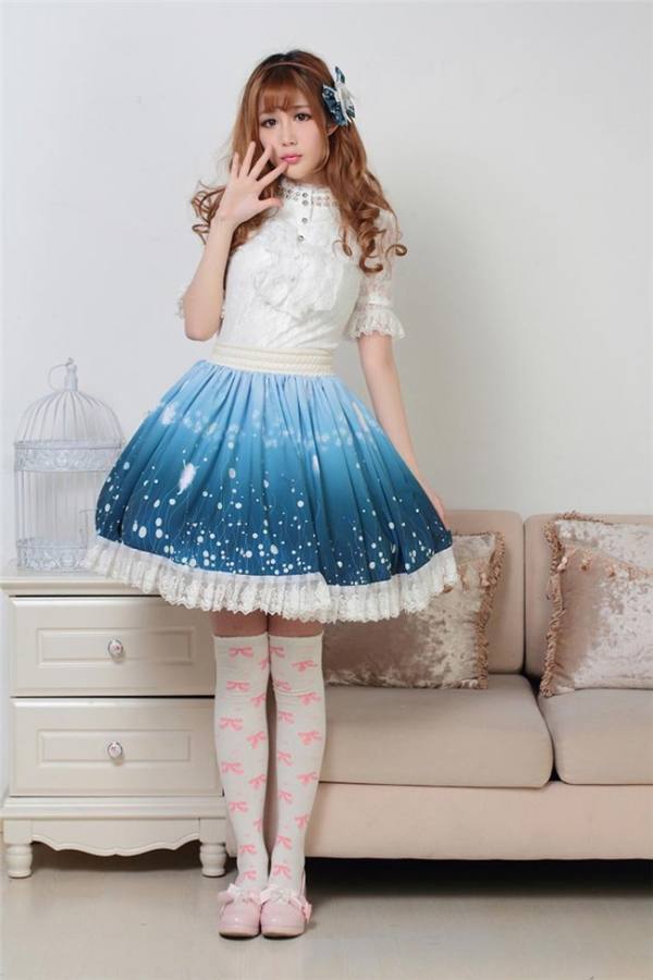 Sweet Beautiful Printed Lolita Princess Skirt