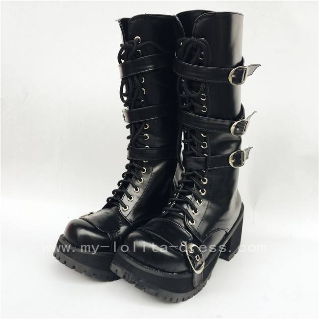 Beautiful Gothic Matt Black Boots
