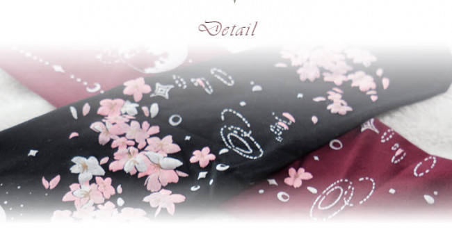 Yidhra -May Scarlet Rain-  Lolita Tights with Sakura Pattern