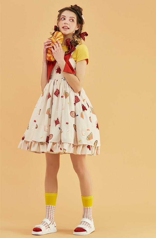 Remember To Eat Breakfast~ Sweet Lolita Jumper 2 Versions -Pre-order  Closed
