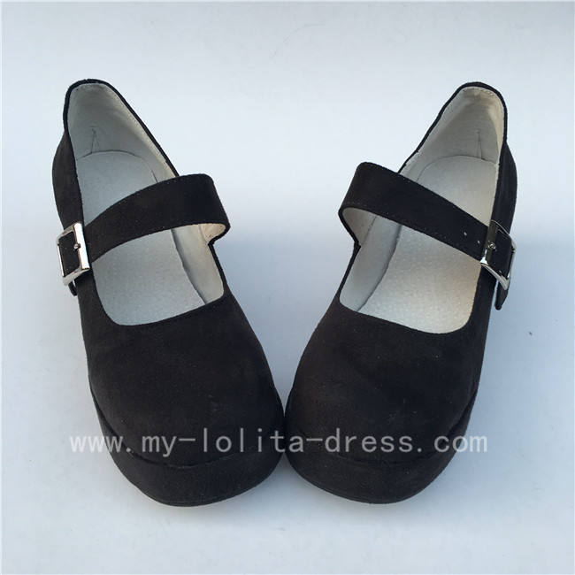Gothic Glossy Black Lolita Heels High Platform