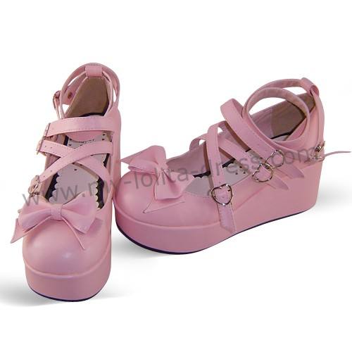 Black High Platform Lolita Shoes